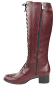 Damenschuhe Schnürstiefel, Naturleder, Burgund 595 ElitaBut