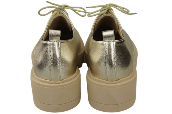 Schuhe Damen-Schnürschuhe, Goldleder, Natur 180 ElitaBut