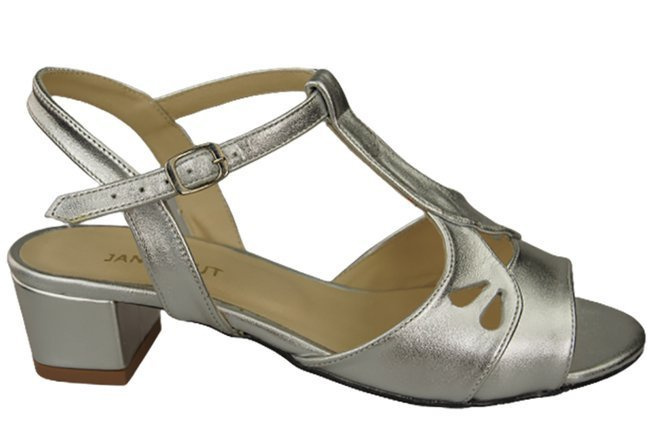 Damenschuhe Silberne Sandalen, Naturleder 169 ElitaBut