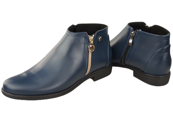 Damenschuhe Damenstiefel Warmes Naturleder Marineblau 872 Von Elitabut