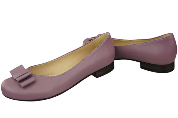Damen Ballerinas Naturleder Lila 702 ElitaBut