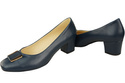 Damenschuhe Pumps Naturleder 187 Marineblau ElitaBut