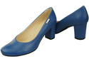 Klassische Damen Blau Leder Mandel Nase Pumps 201 ElitaBut