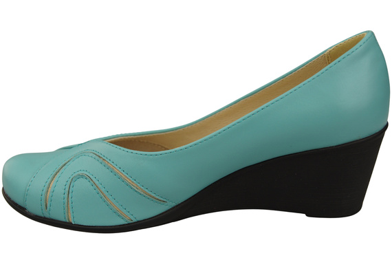 Damen Schwarz Naturleder Gestiefelte Türkis 828 ElitaBut