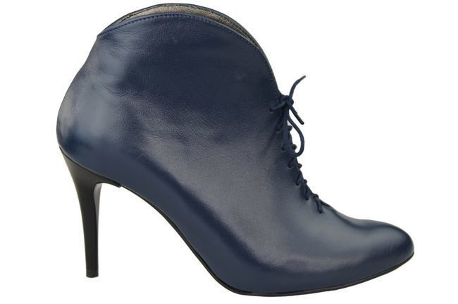 Damenstiefel Frühling/Herbst, Naturleder, Marineblau 955 ElitaBut