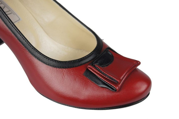 Damenschuhe Pumps, Naturleder, Rot 824 ElitaBut