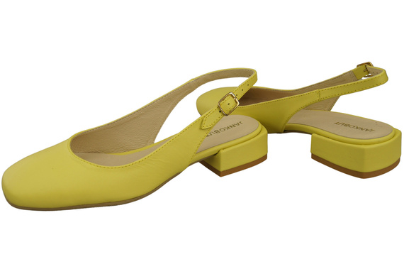 Damen Schuhe Sandalen Zitrone Flacher Absatz Naturleder 206 ElitaBut