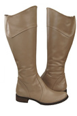 Schuhe Damenstiefel Stiefel, Naturleder 597 Cappuccino ElitaBut
