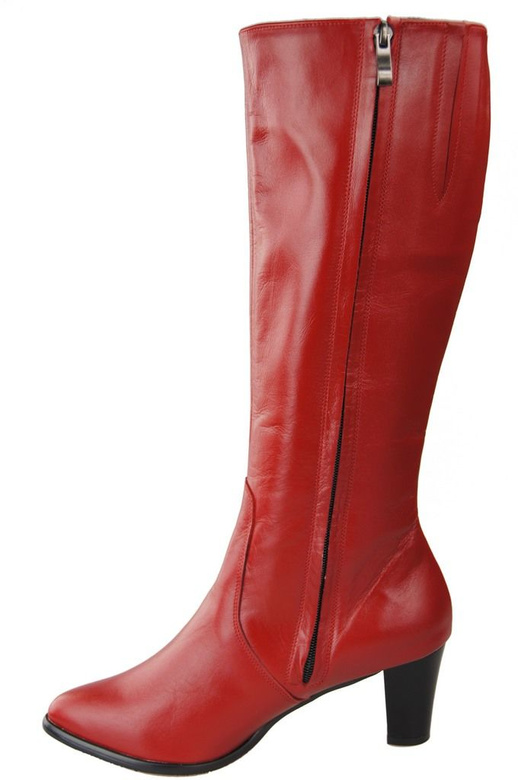 Damenstiefel, Naturleder, Rot 982 ElitaBut