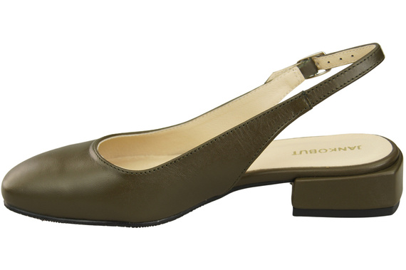 Damen Schuhe Sandalen Olive Flacher Absatz Naturleder 206 ElitaBut