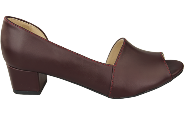 Damenschuhe Burgunderrote Sandalen, Naturleder 147 ElitaBut