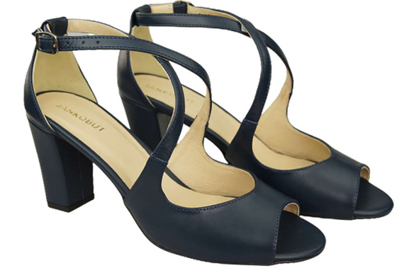 Damenschuhe Sandalen Marineblau Naturleder 186 ElitaBut