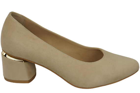 Damenschuhe Pumps Beige Natürliches Wildleder 143 Von ElitaBut