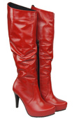 Damen-Plateaustiefel, Naturleder, Rot 120 ElitaBut
