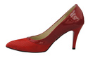 Damenschuhe Pumps mit Schuppenmotiv, Naturleder, Rot 951 ElitaBut
