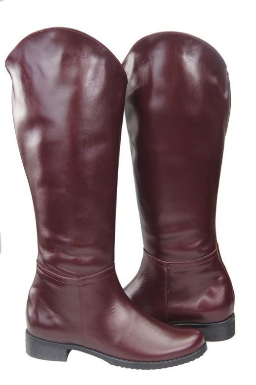 Schuhe Damenstiefel Stiefel, Naturleder 124 Bordo ElitaBut