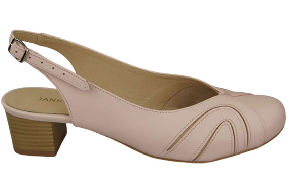 Damenschuhe Sandalen, Naturleder, Puderrosa 842 ElitaBut