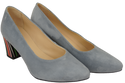 Damenschuhe Pumps Grau Natürliches Wildleder Dekorativer Absatz 158 von ElitaBut
