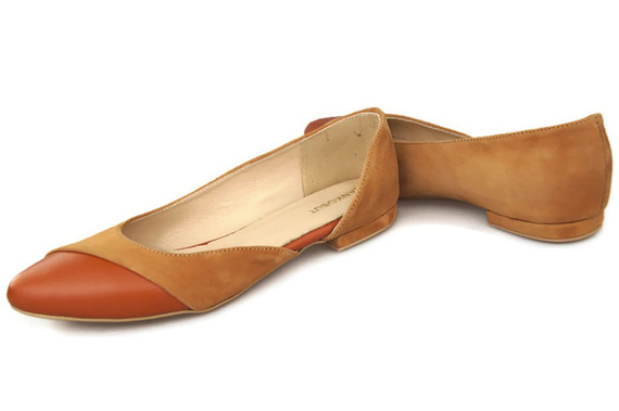 Damenschuhe Ballerinas Rot, Naturleder, Wildleder 146 ElitaBut