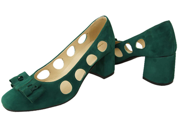 Damenschuhe Malachit-Pumps Natürliches Wildleder 182 ElitaBut