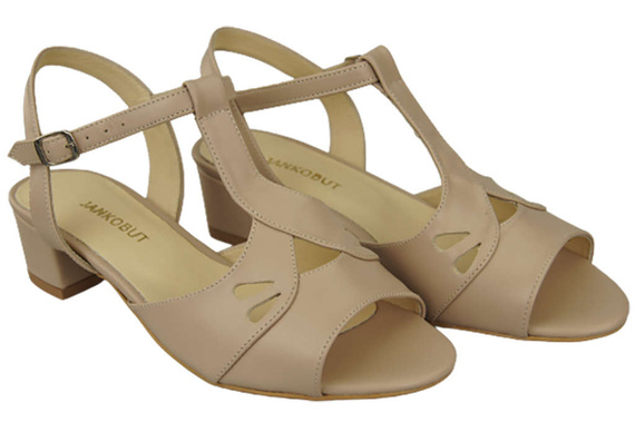 Damenschuhe Cappuccino Sandalen Narbenleder 169 ElitaBut