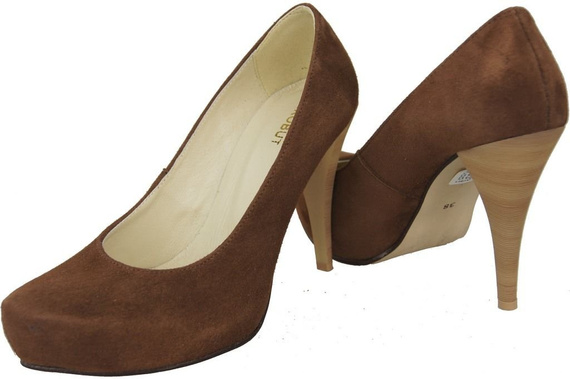 Damenschuhe Pumps Braun Naturleder Wildleder 644 ElitaBut