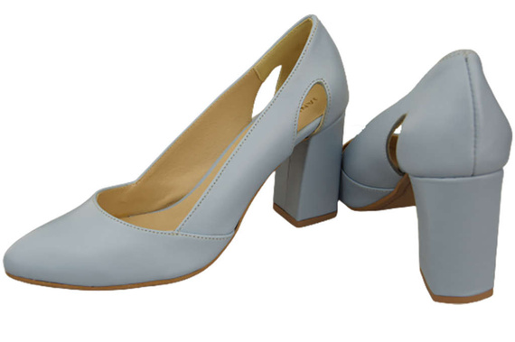 Damenschuhe Pumps Hellblau Naturleder 184 ElitaBut