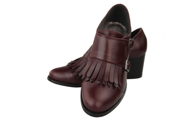 Damenschuhe, Naturleder, Burgund 985 ElitaBut