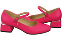 Damenschuhe Neon Rosa Riemchenpumps Naturleder 202 ElitaBut