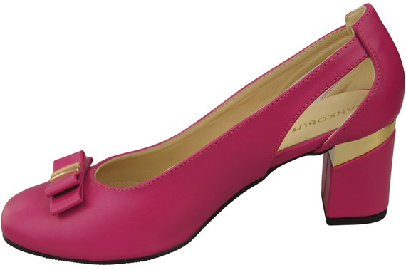 Schuhe Damen Purpurfarbig Pumps aus Naturleder mit dekorativem Absatz 199 ElitaBut