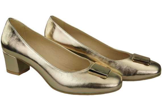 Damenschuhe Pumps Naturleder 187 Gold ElitaBut