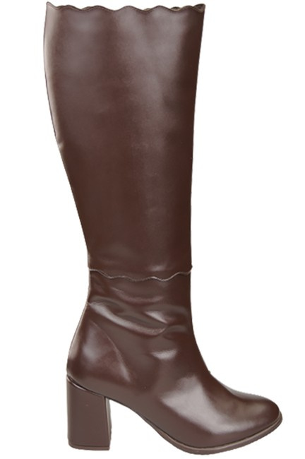 Klassische Damenstiefel, Naturleder, Schokolade 176 ElitaBut