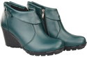 Damenschuhe Keilstiefel, Naturleder, Malachit 739 ElitaBut