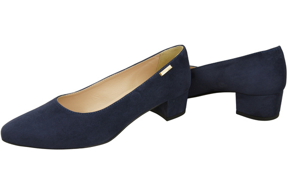 Bequeme Damen-Schuhe Marineblau aus echtem Veloursleder 220 Z ElitaBut