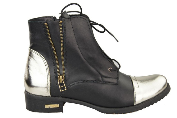 Damen Winterstiefel, Naturleder, Black Gold 820, von ElitaBut