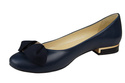 Damen-Ballerinas, Naturleder, Marineblau 894 ElitaBut