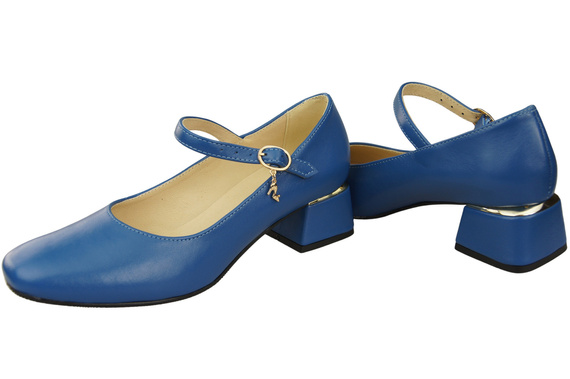 Damenschuhe Blau Riemchenpumps Naturleder 202 ElitaBut