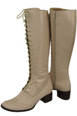 Schuhe Damenstiefel Schnürstiefel aus Naturleder Cappuccino Bright 595 ElitaBut