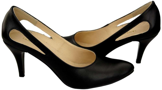 Damenschuhe Pumps Schwarz Naturleder 166 ElitaBut