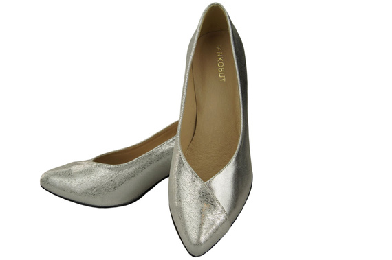 Einzigartige Damenschuhe aus Naturleder Fühlen Sie Luxus an Ihren Füßen Silber 191 ElitaBut