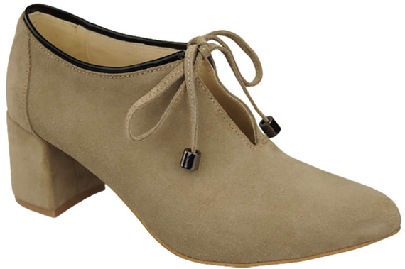 Damenschuhe Beige Schuhe, natürliches Veloursleder 183 ElitaBut