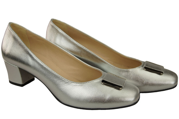 Damenschuhe Pumps Naturleder 187 Silber ElitaBut