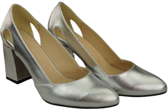 Damenschuhe Silber Pumps Naturleder 184 ElitaBut