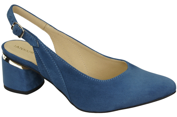 Damensandalen aus natürlichem Wildleder, blaue Eleganz und Komfort 196 von ElitaBut