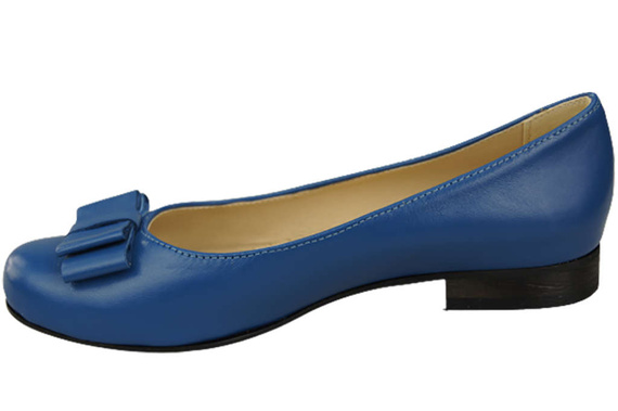 Ballerinas für Damen, Naturleder, Blau 702 ElitaBut