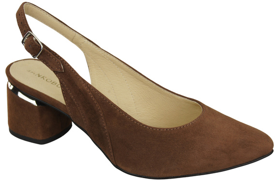 Damensandalen aus natürlichem Wildleder Braun Eleganz und Komfort 196 von ElitaBut