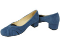 Damenschuhe Pumps, natürliches Wildleder, Blau 786 von ElitaBut