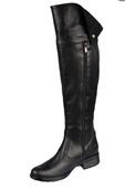 Schuhe Damenstiefel Stiefel, Overknee-Stiefel, hoher Schaft, oberhalb des Knies, Naturleder, Schwarz 803 ElitaBut