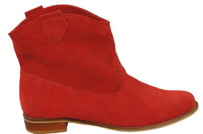 Damenstiefel Frühling / Herbst, Naturveloursleder, Rot 132 L ElitaBut