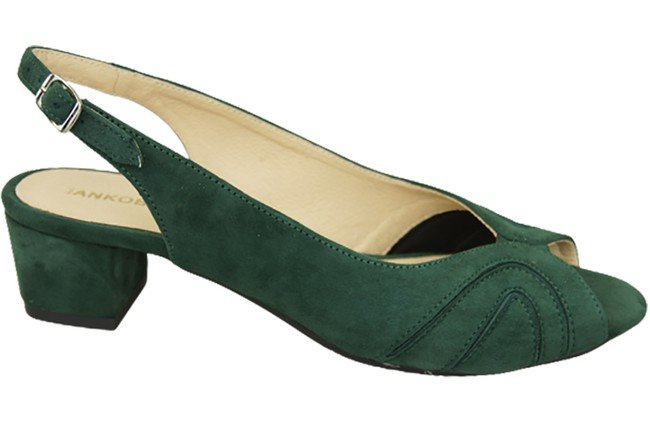 Damenschuhe Sandalen, natürliches Wildleder, Grün 991 ElitaBut